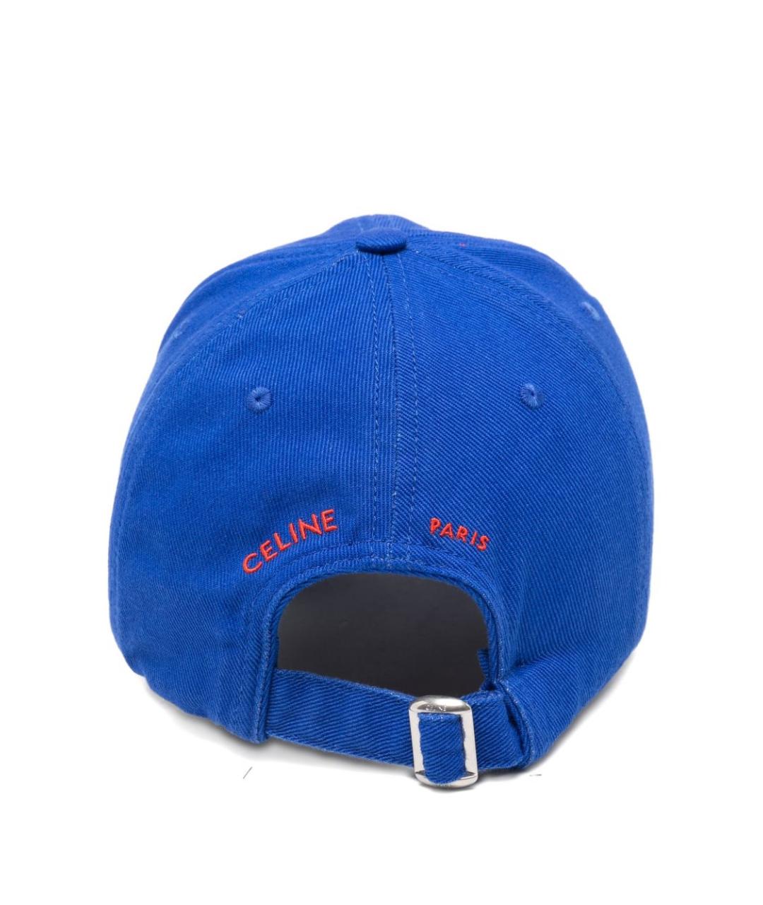 CELINE Синяя хлопковая кепка/бейсболка, фото 2