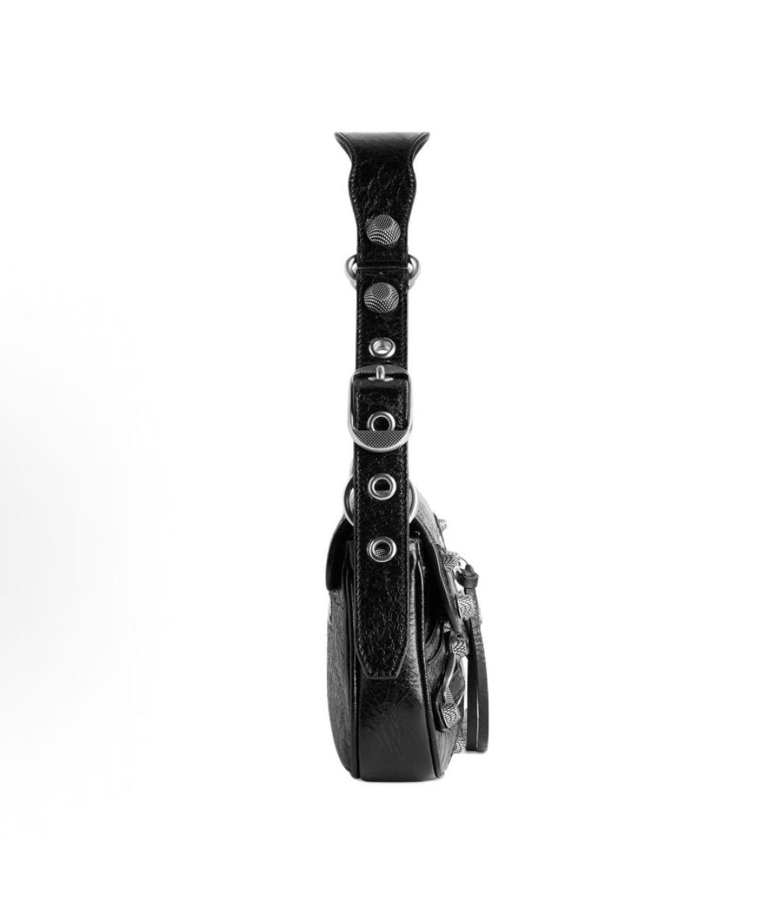 BALENCIAGA Черная кожаная сумка с короткими ручками, фото 3