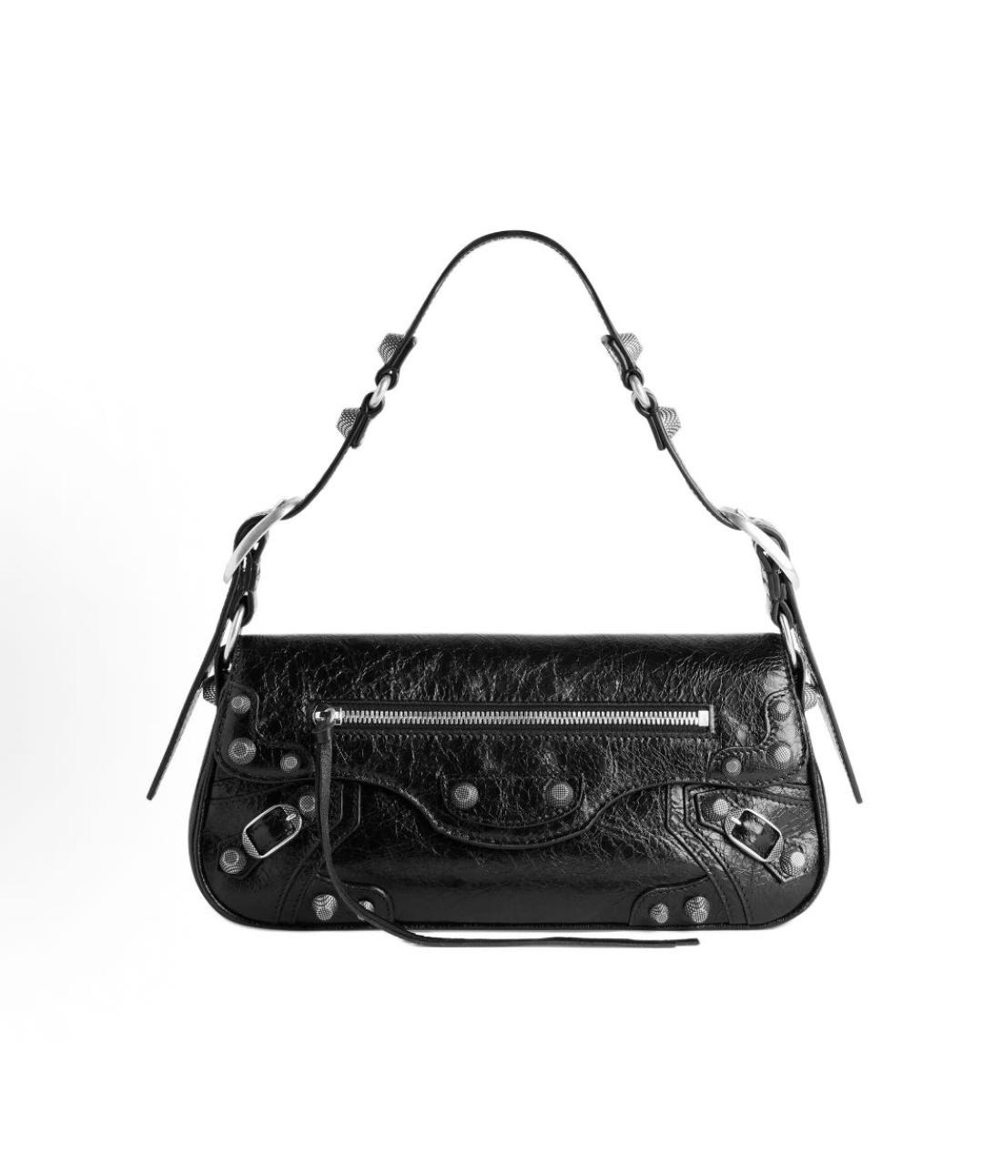 BALENCIAGA Черная кожаная сумка с короткими ручками, фото 5