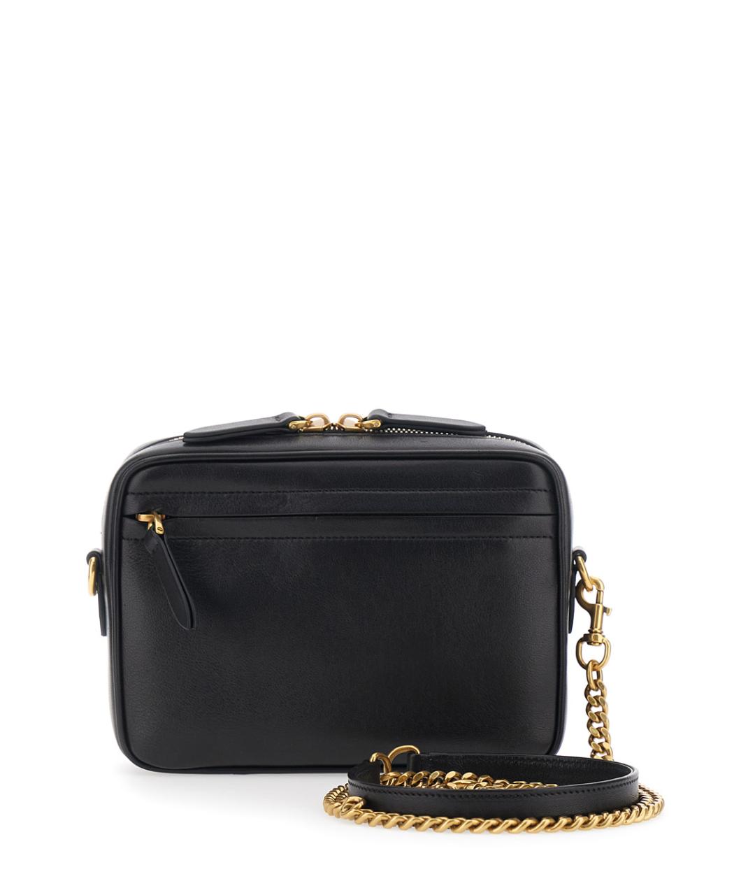 VALENTINO Черная кожаная сумка через плечо, фото 2