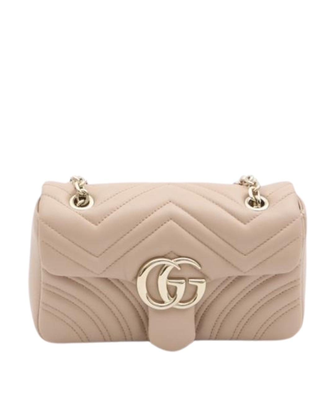 GUCCI Розовая кожаная сумка через плечо, фото 1