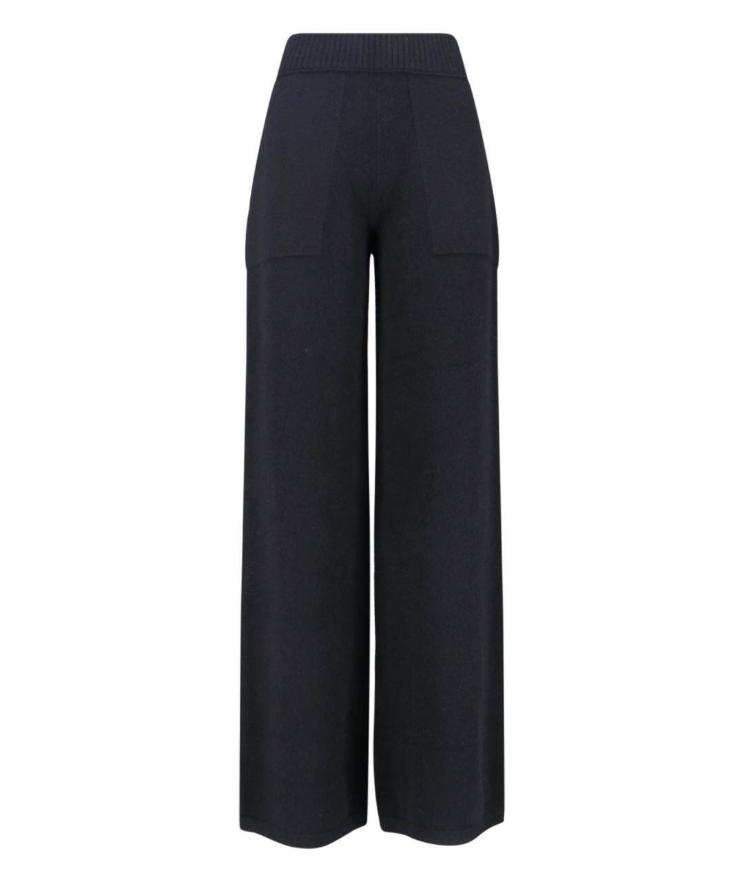 UMA WANG Черные кашемировые прямые брюки, фото 1