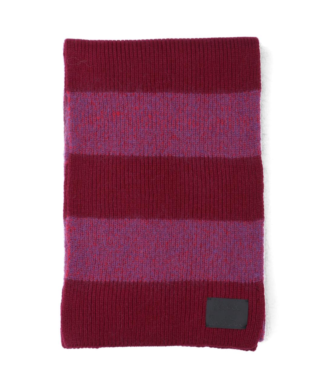 PAUL SMITH Фиолетовый шерстяной шарф, фото 2