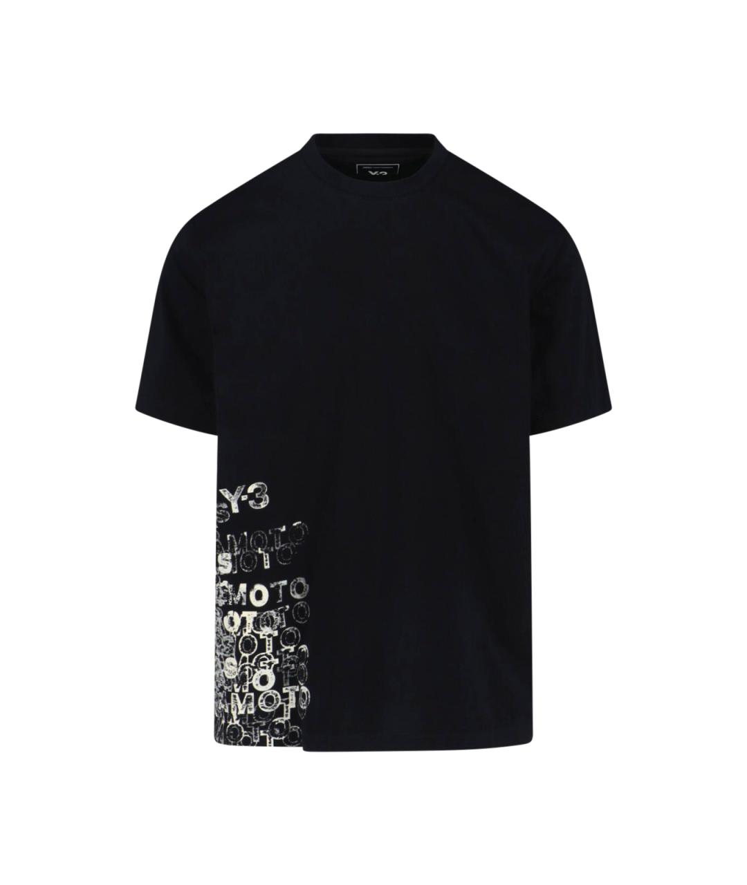 Y-3 Черная хлопковая футболка, фото 1