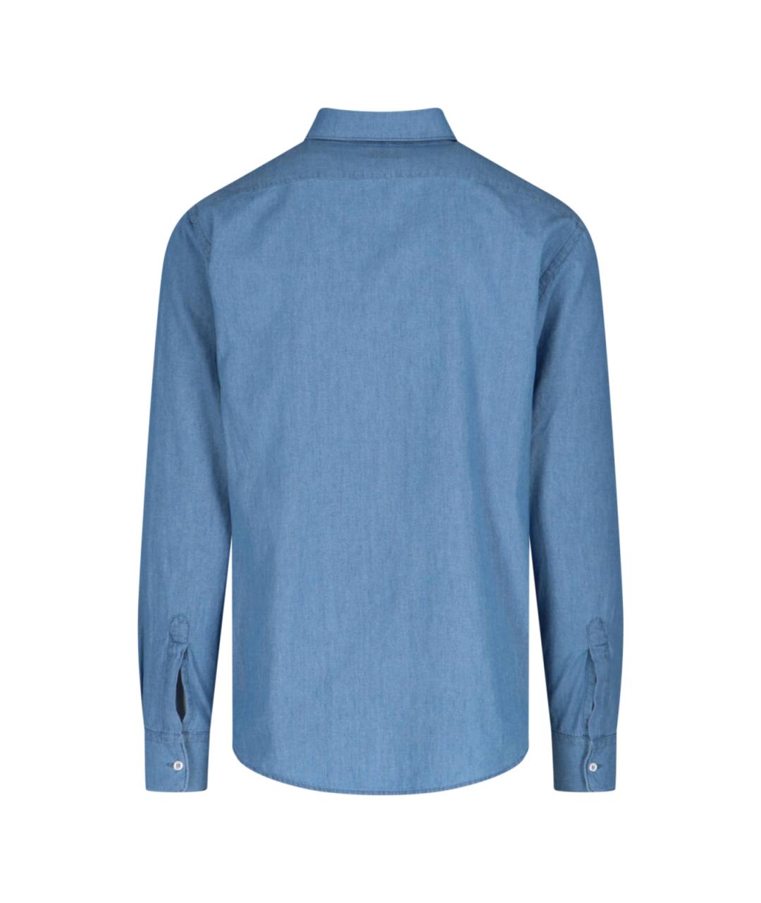 ASPESI Синяя хлопковая кэжуал рубашка, фото 2
