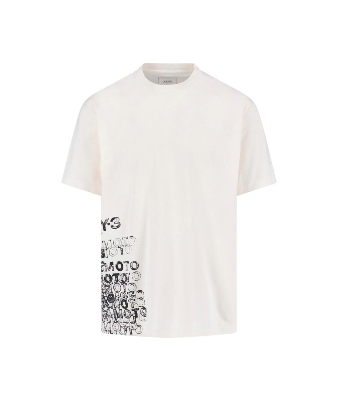 Y-3 Белая хлопковая футболка, фото 1