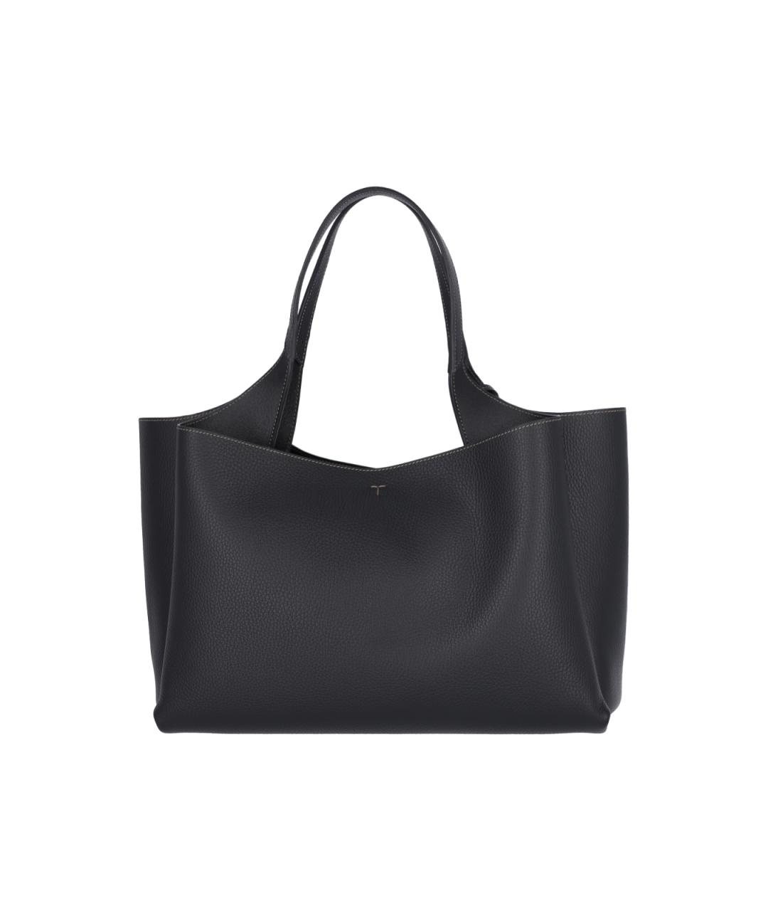 TOD'S Черная кожаная сумка тоут, фото 3