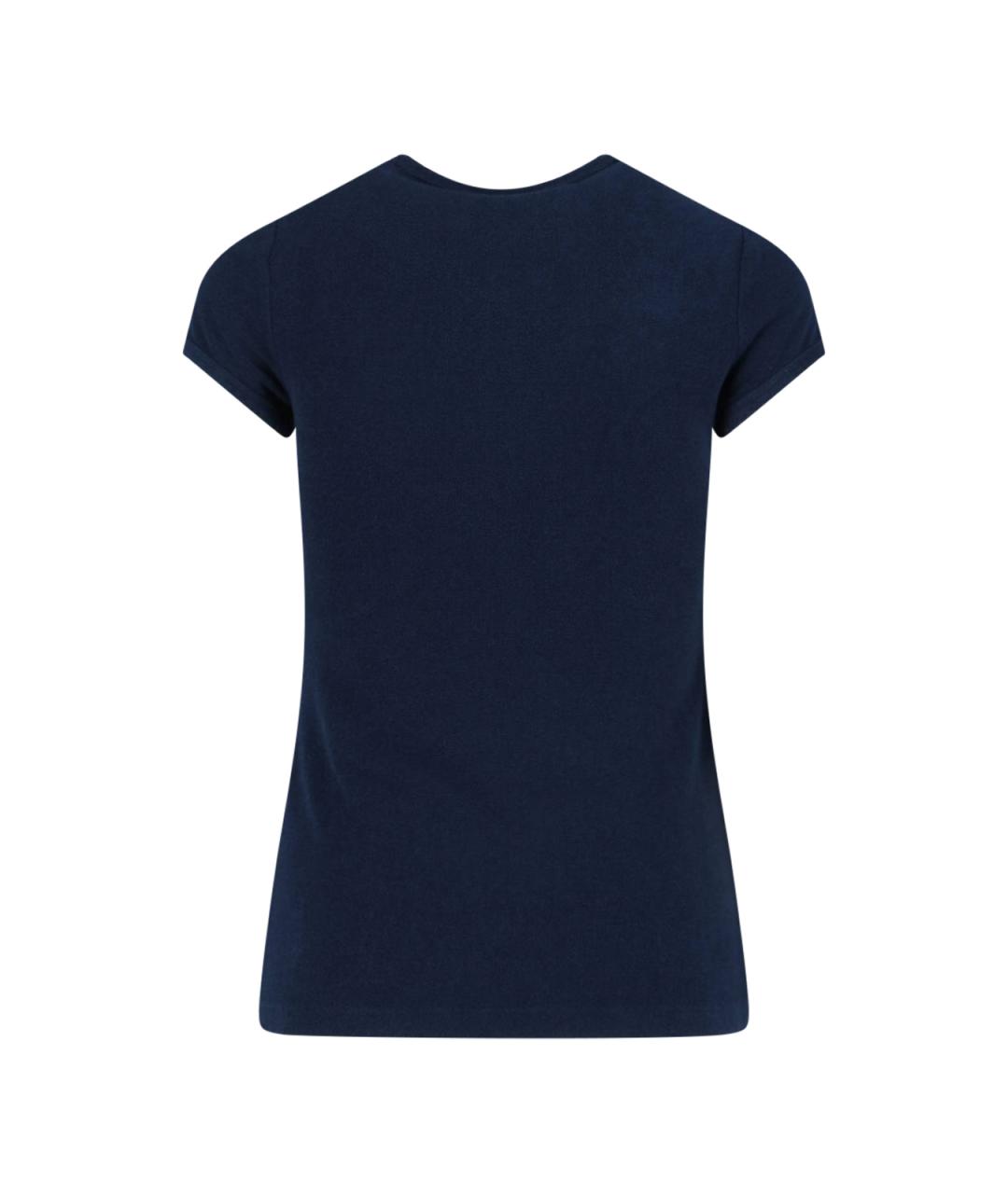 COURREGES Синяя вискозная футболка, фото 2