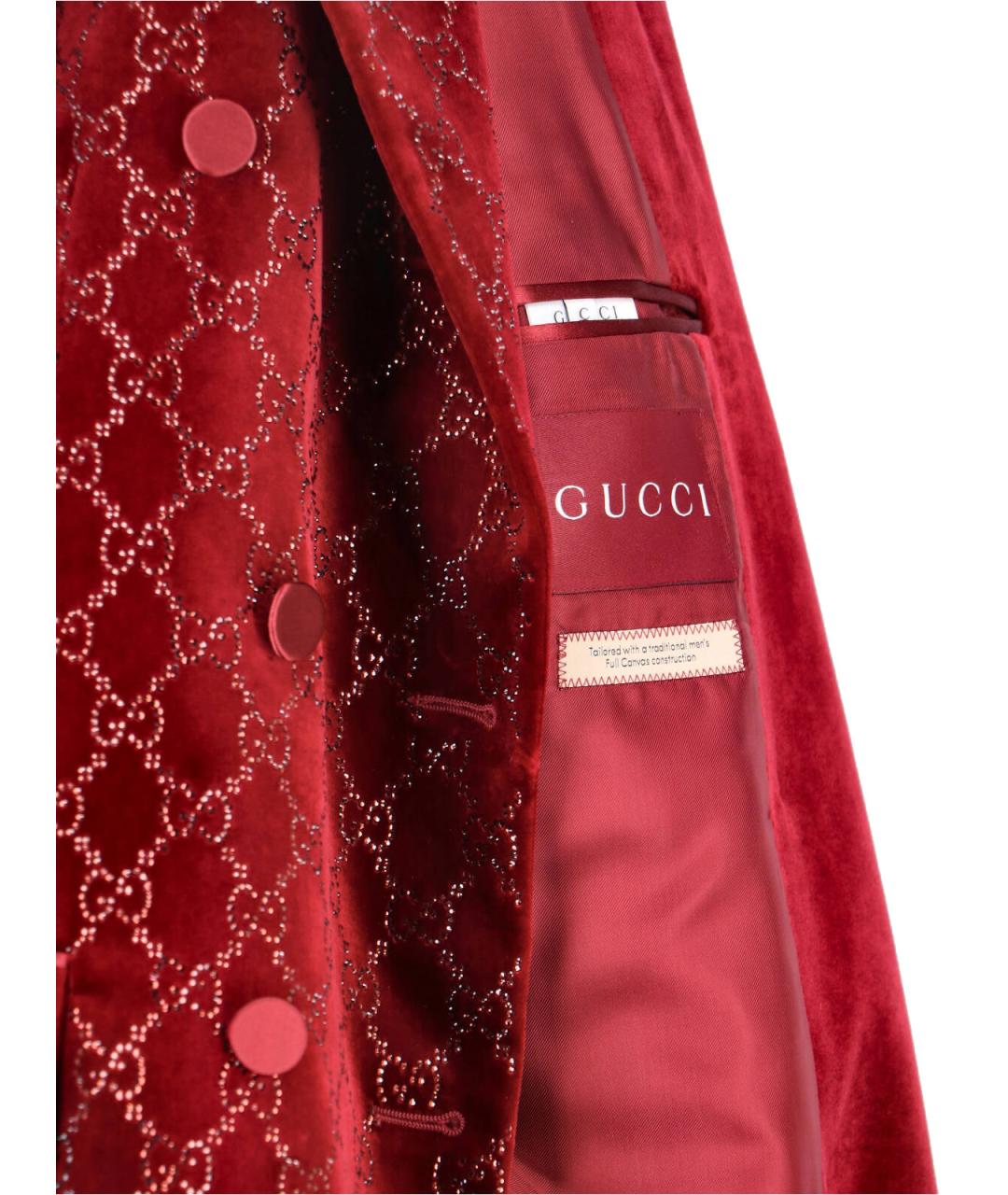 GUCCI Красный хлопковый жакет/пиджак, фото 5