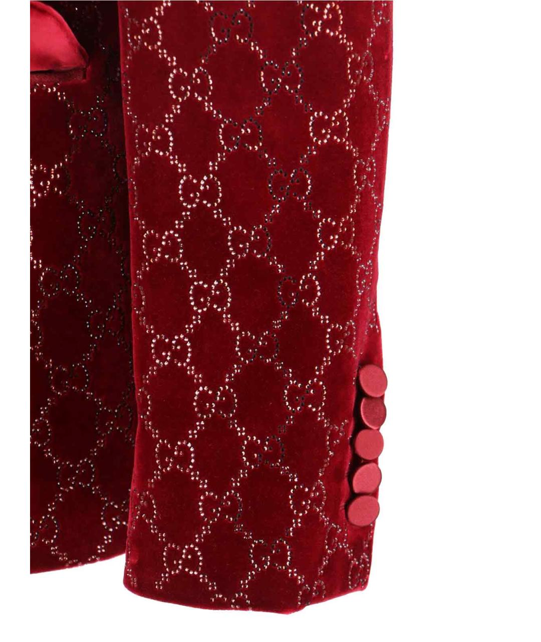 GUCCI Красный хлопковый жакет/пиджак, фото 4