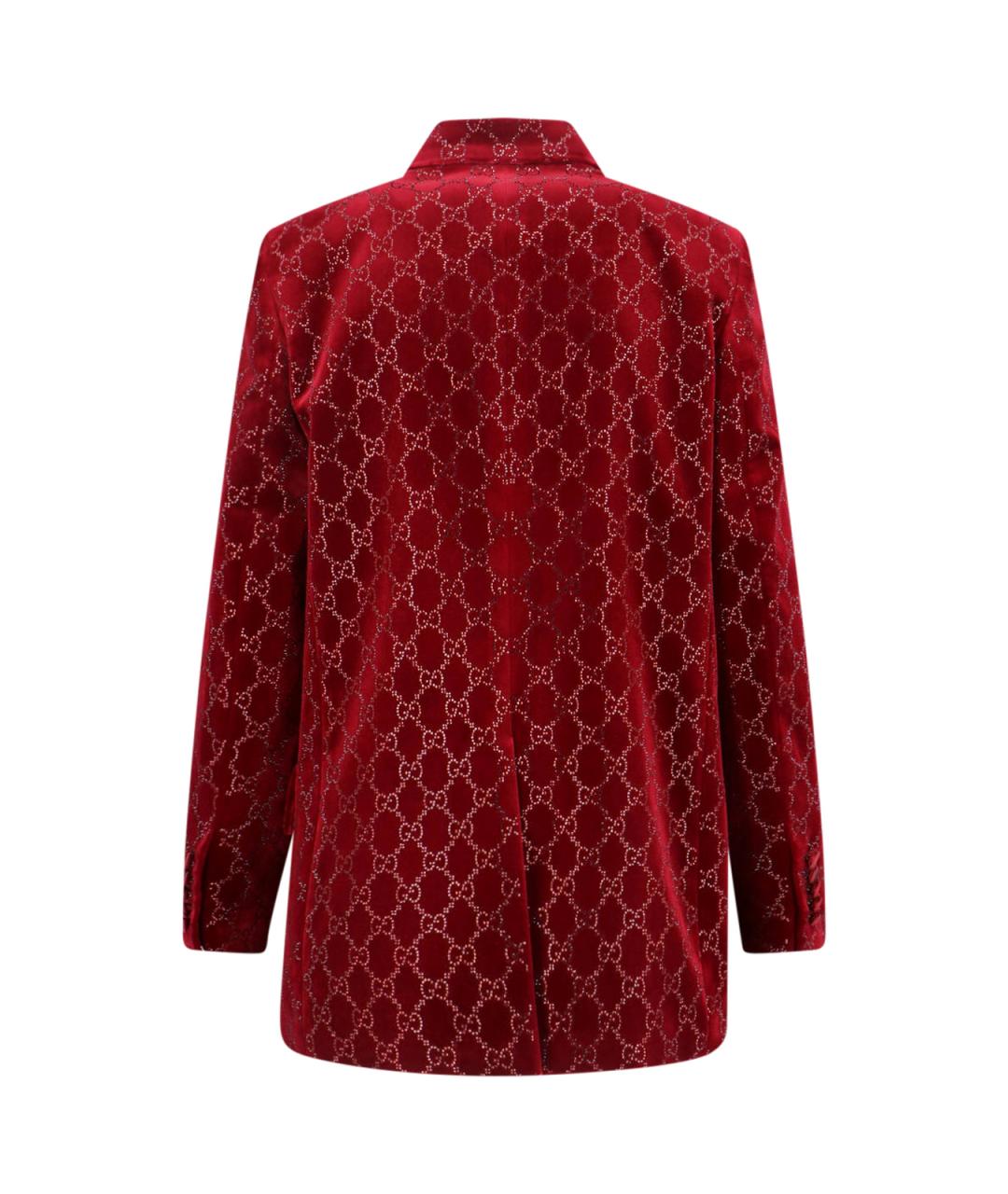 GUCCI Красный хлопковый жакет/пиджак, фото 2