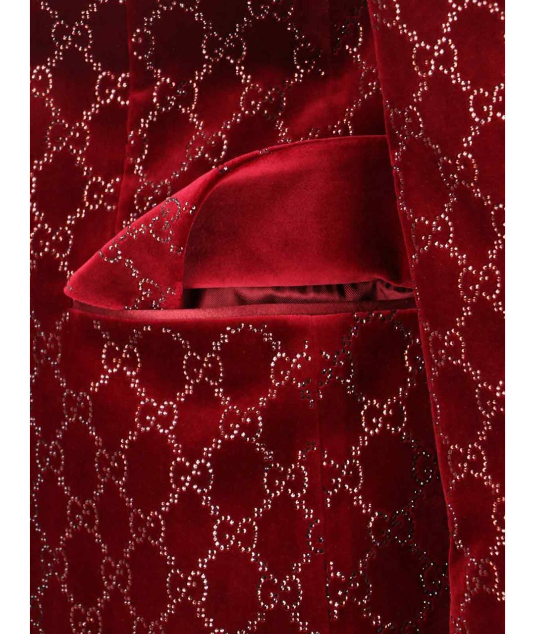 GUCCI Красный хлопковый жакет/пиджак, фото 3