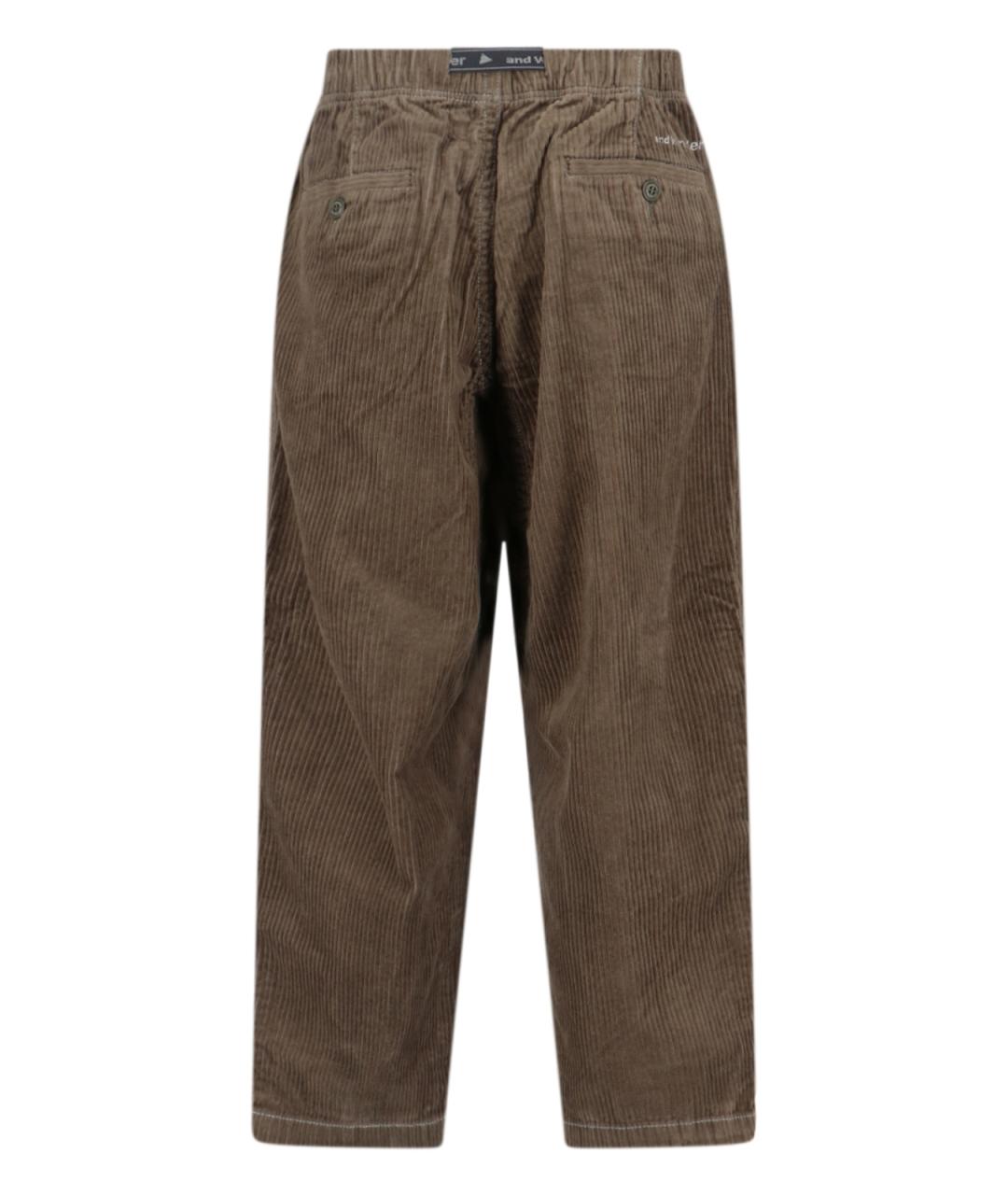 AND WANDER Зеленые хлопковые повседневные брюки, фото 2