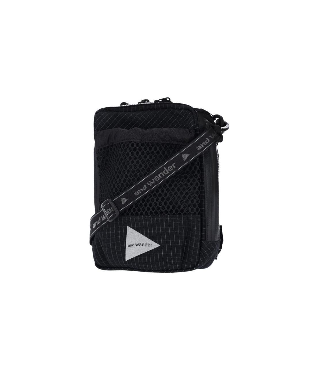 AND WANDER Черная синтетическая барсетка, фото 2