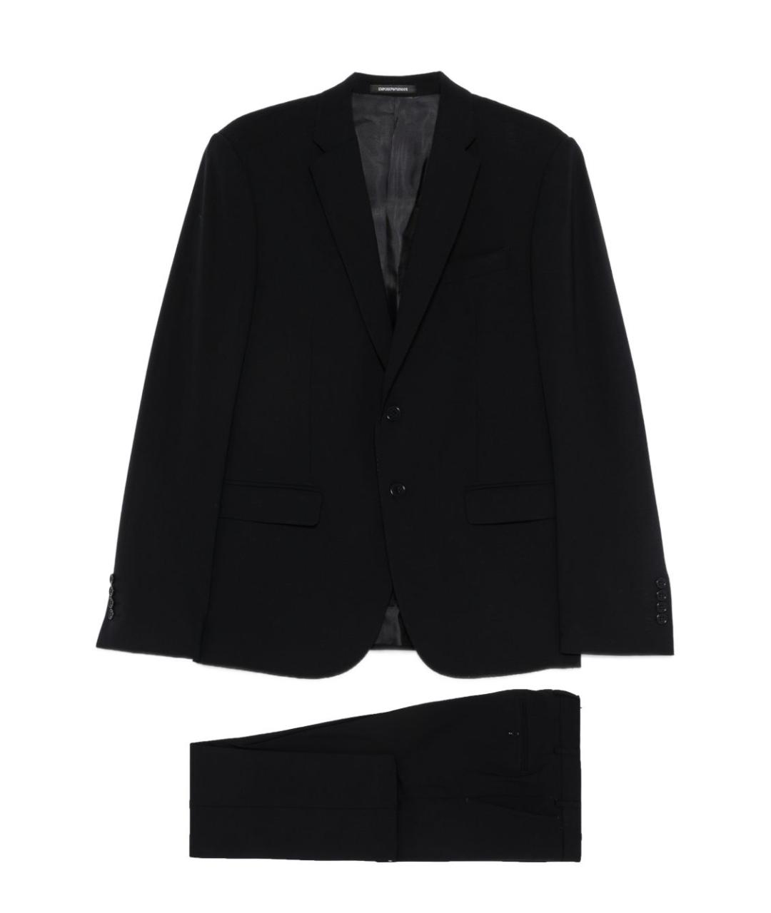 EMPORIO ARMANI Темно-синий классический костюм, фото 1