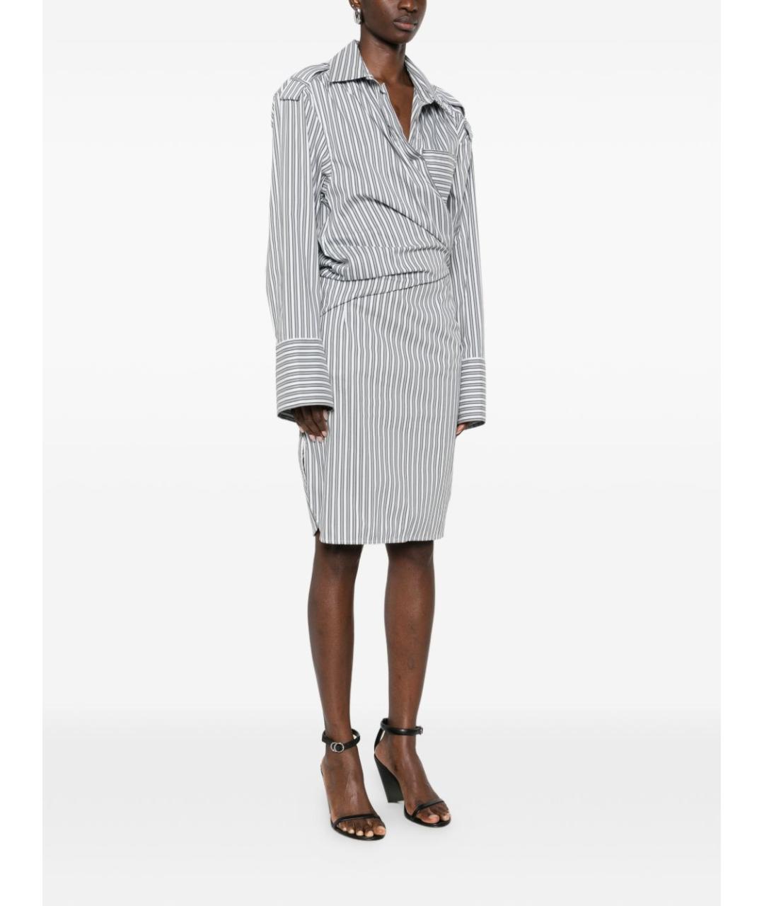 IRO Голубое хлопковое повседневное платье, фото 3