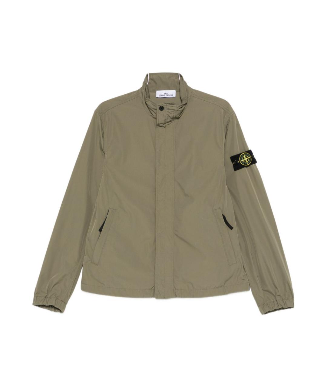 STONE ISLAND Зеленая полиэстеровая куртка, фото 1