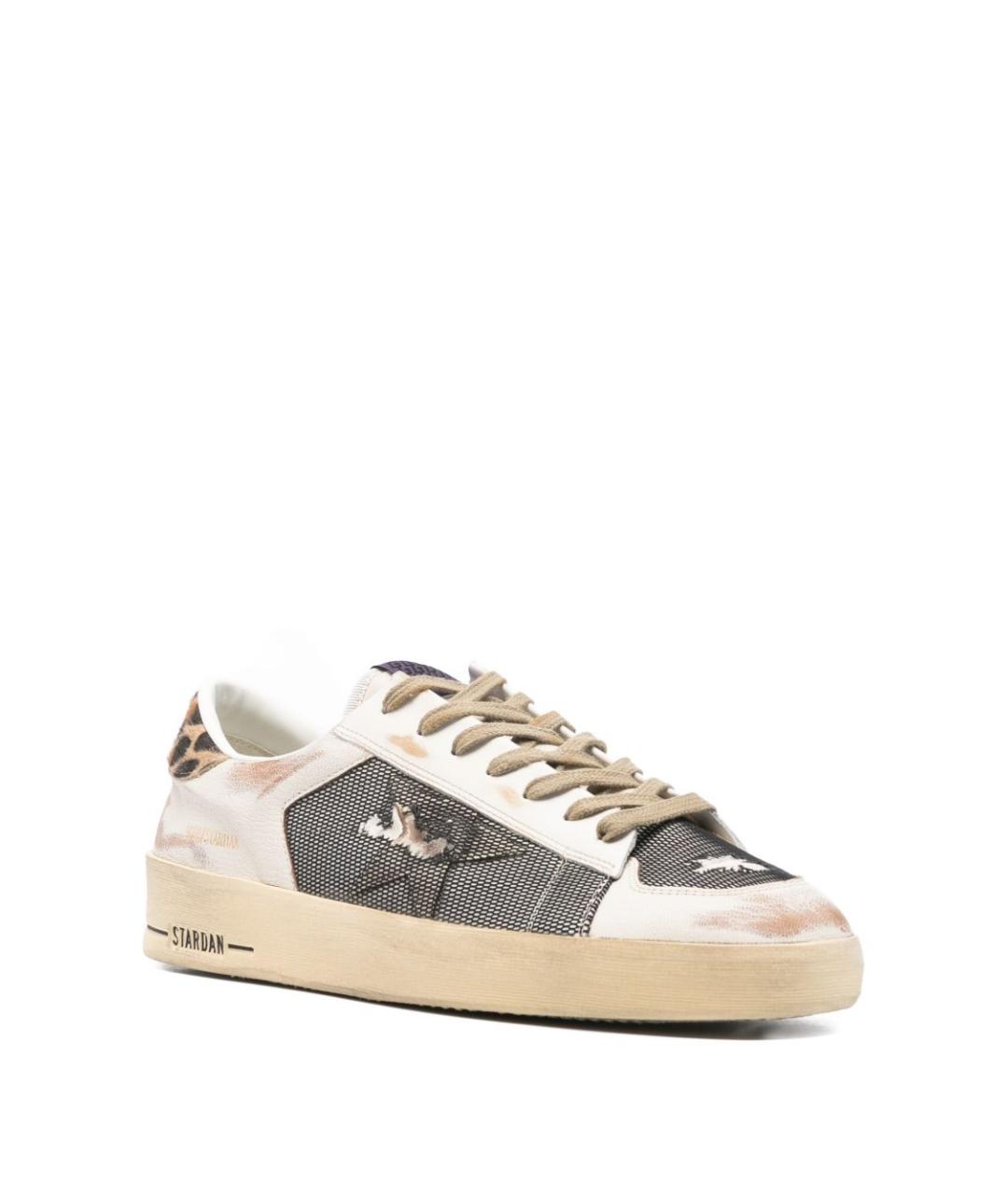 GOLDEN GOOSE DELUXE BRAND Коричневые кожаные низкие кроссовки / кеды, фото 3