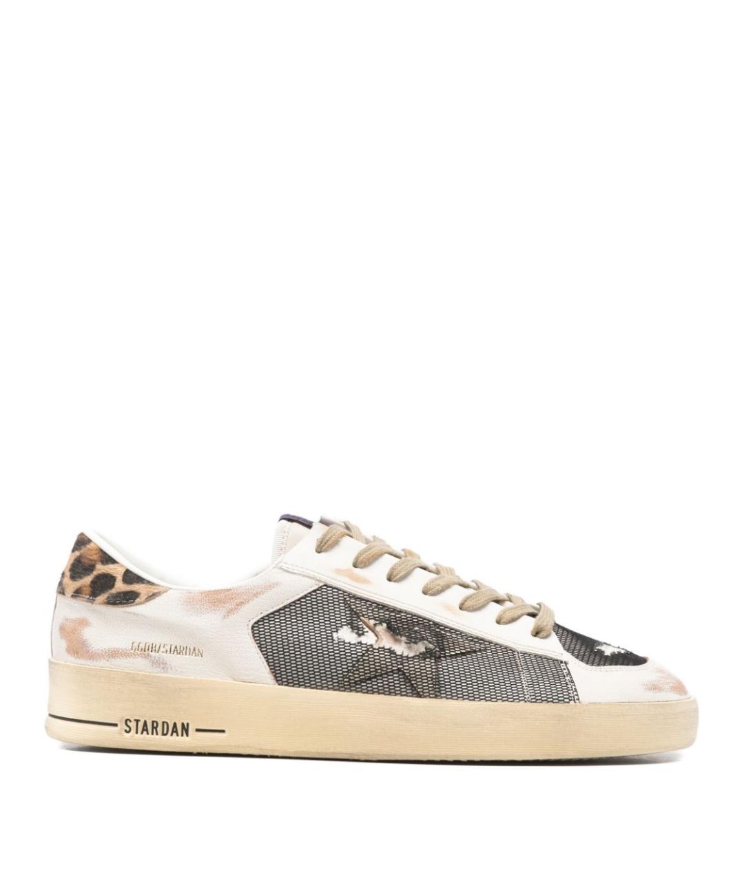 GOLDEN GOOSE DELUXE BRAND Коричневые кожаные низкие кроссовки / кеды, фото 1