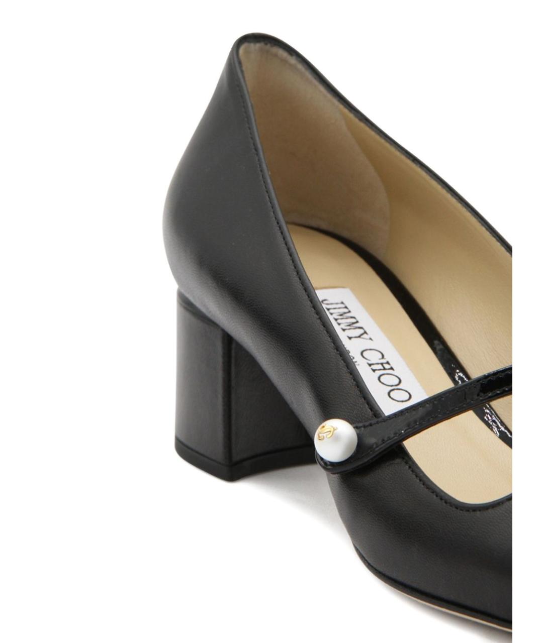 JIMMY CHOO Черные кожаные туфли, фото 3