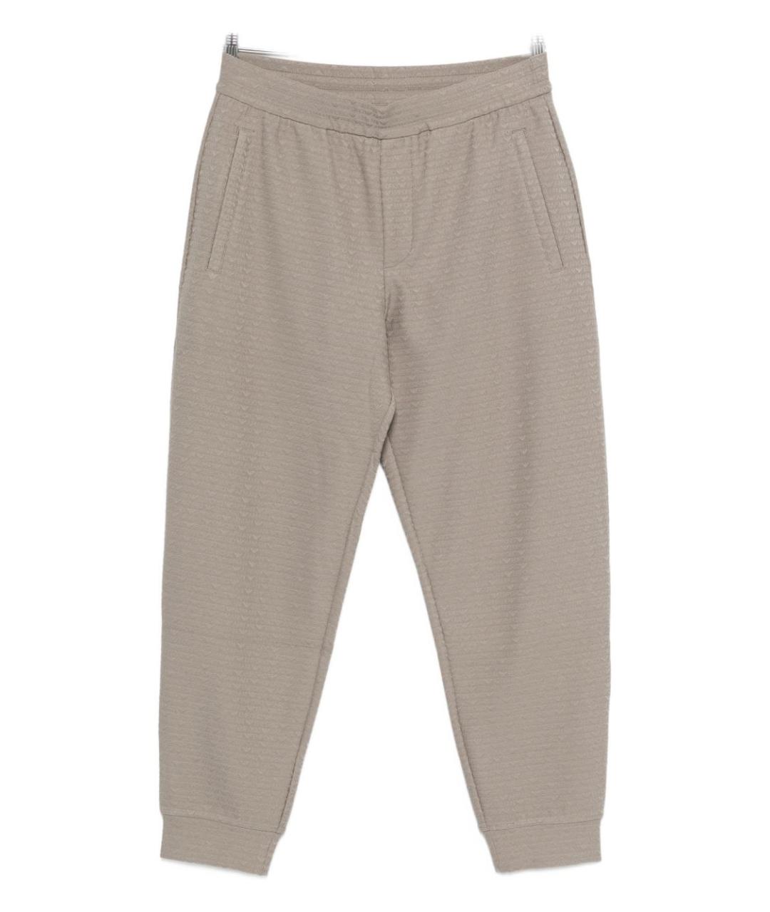 EMPORIO ARMANI Серые хлопковые повседневные брюки, фото 1