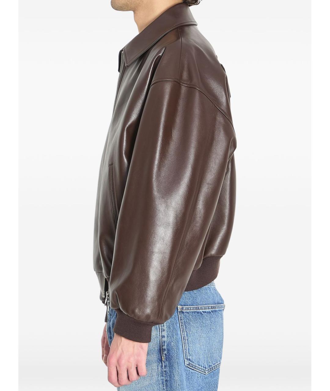 CELINE Коричневая кожаная куртка, фото 5