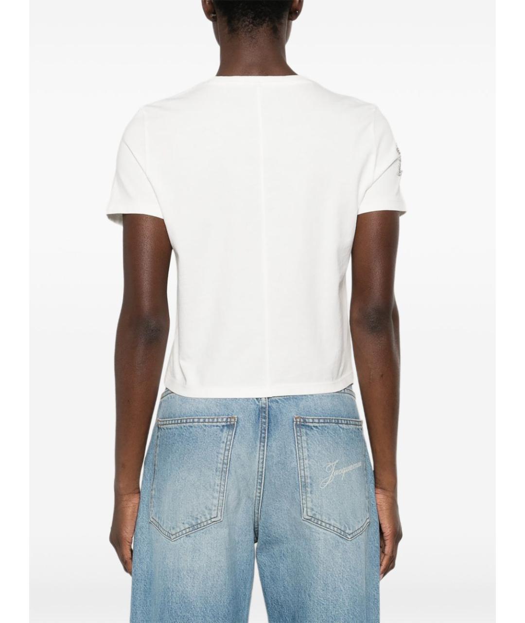 ALICE+OLIVIA Белая хлопковая футболка, фото 4