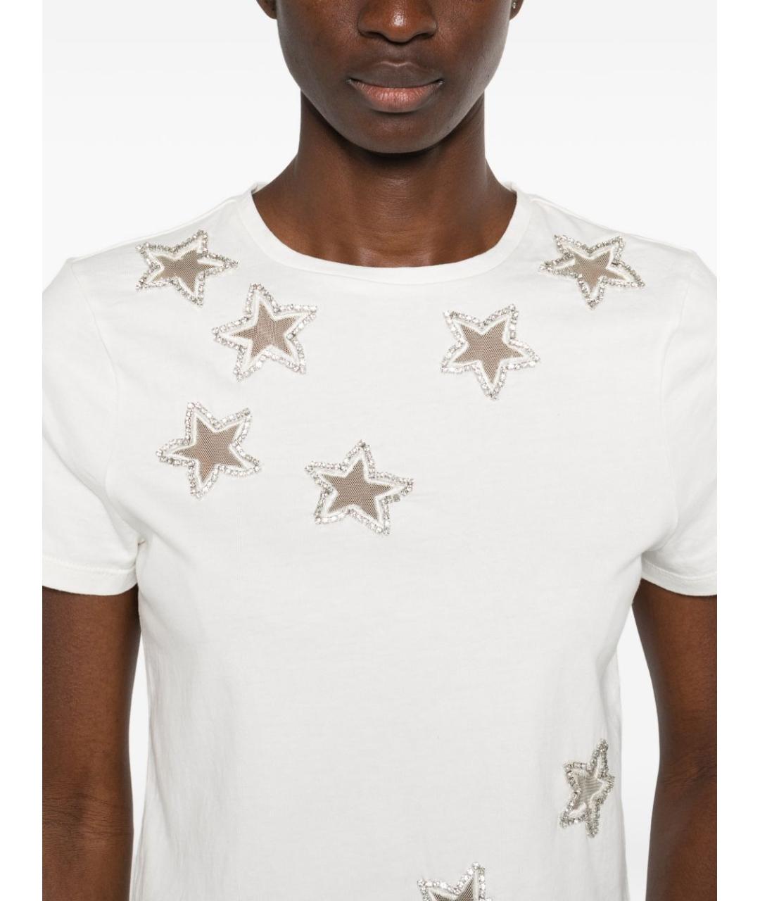 ALICE+OLIVIA Белая хлопковая футболка, фото 2