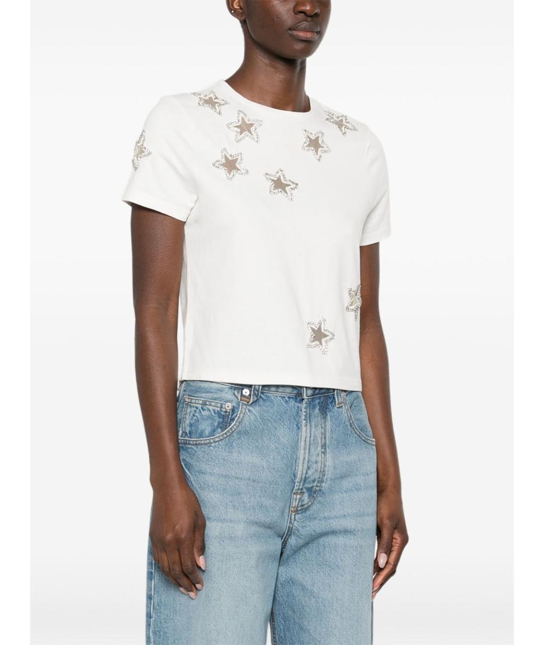 ALICE+OLIVIA Белая хлопковая футболка, фото 5