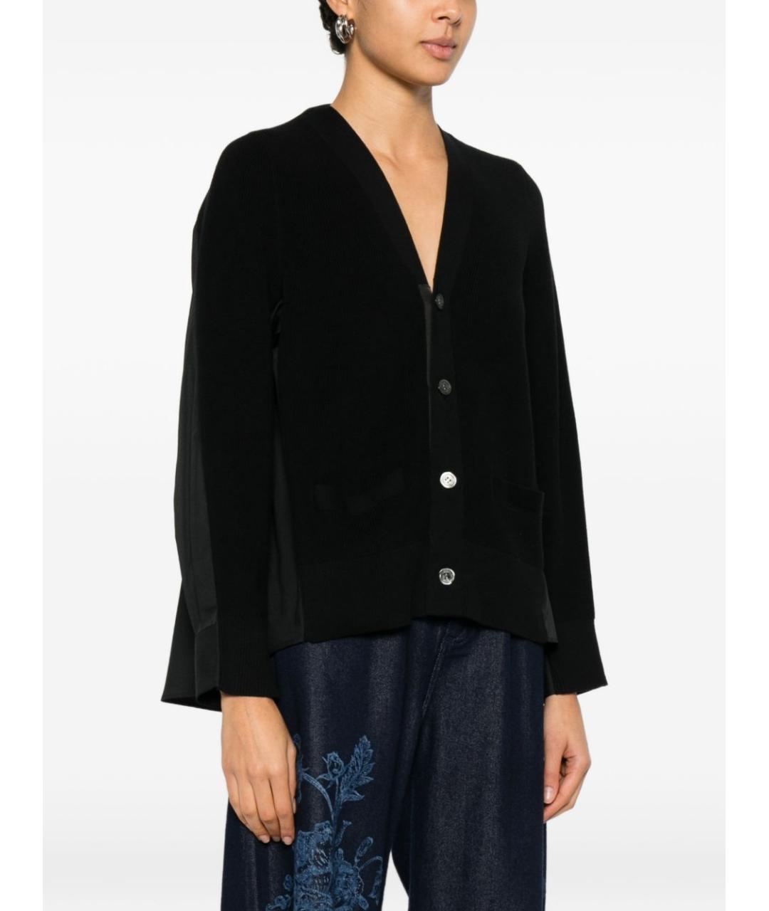 SACAI Черный кардиган, фото 2