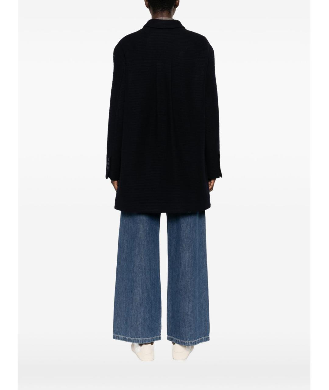 EMPORIO ARMANI Синее шерстяное пальто, фото 4