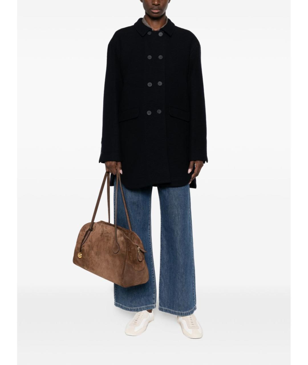 EMPORIO ARMANI Синее шерстяное пальто, фото 3