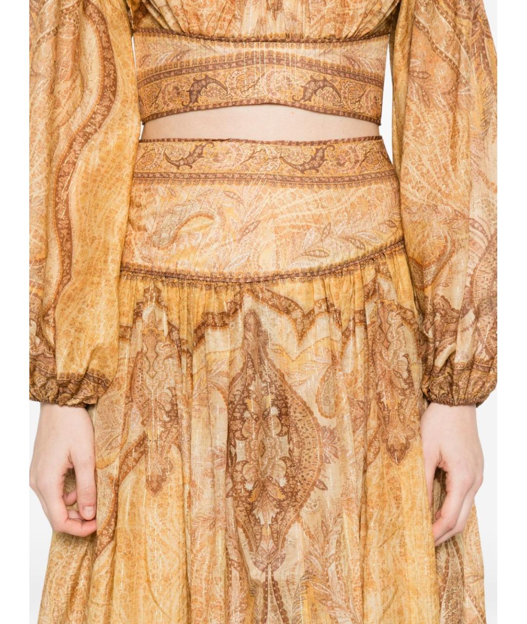 ZIMMERMANN Мульти хлопковая юбка миди, фото 5