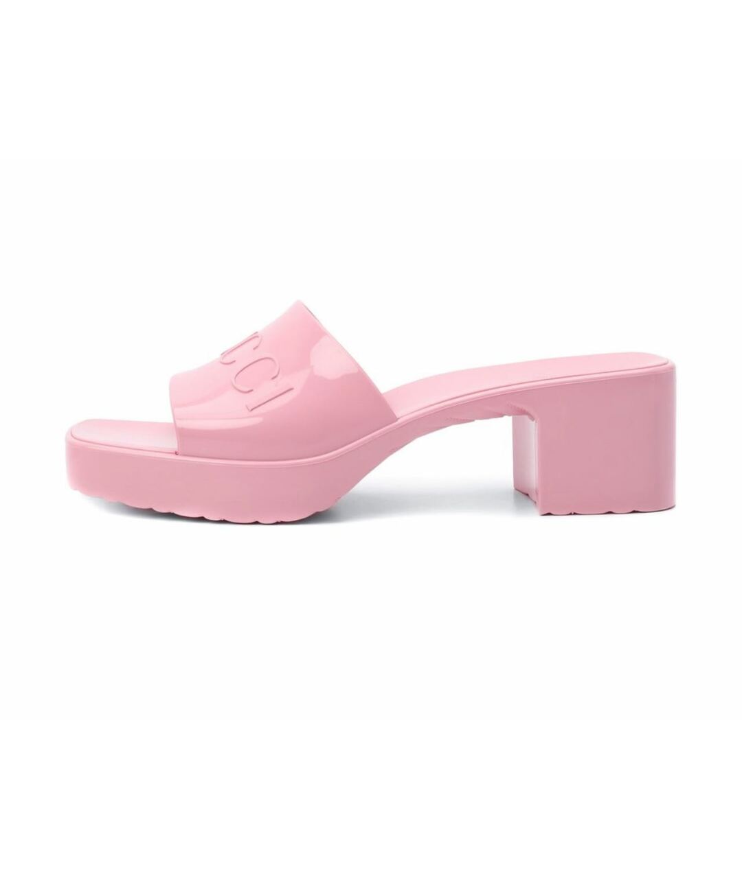 GUCCI Розовые резиновые шлепанцы, фото 6