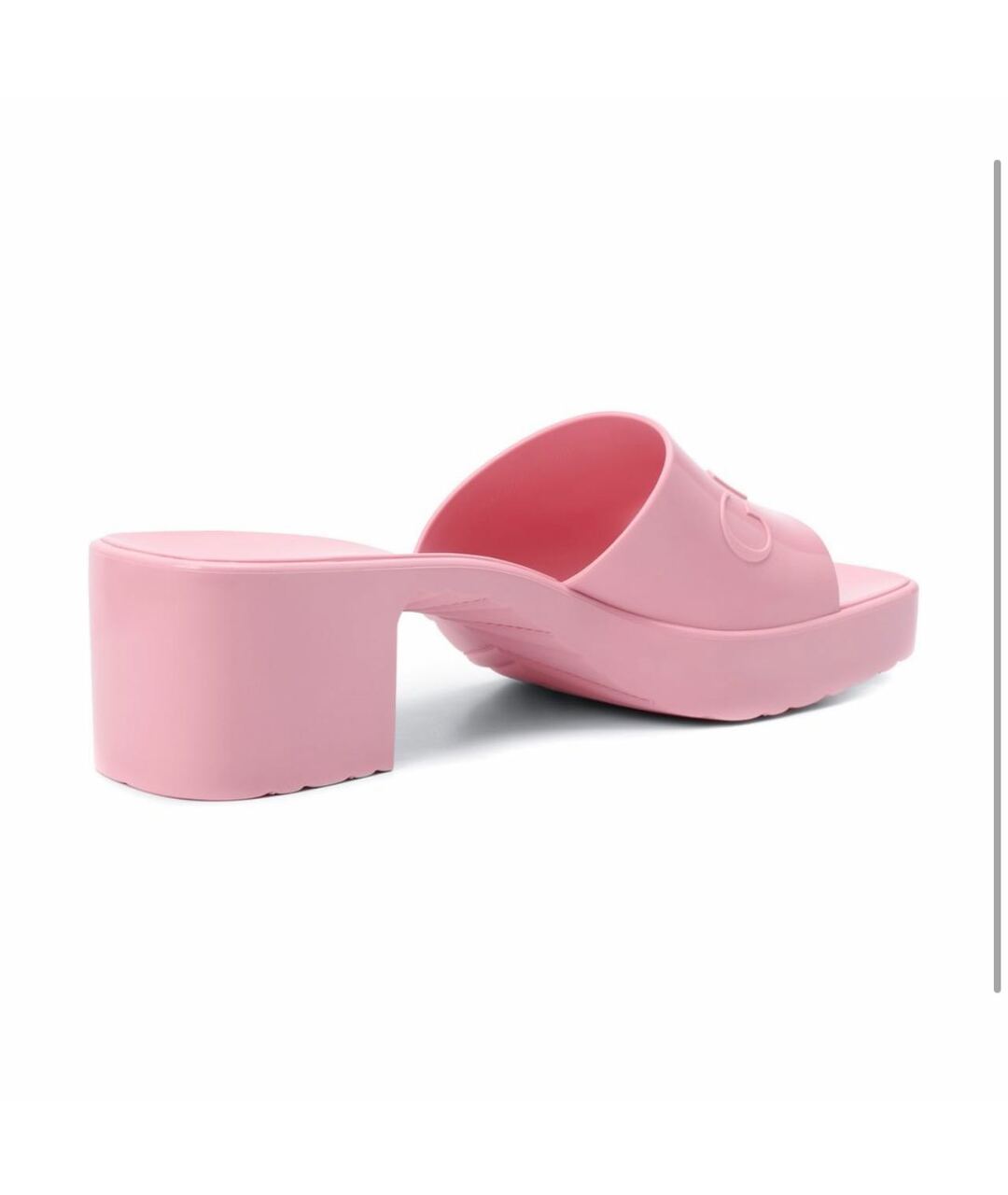 GUCCI Розовые резиновые шлепанцы, фото 4