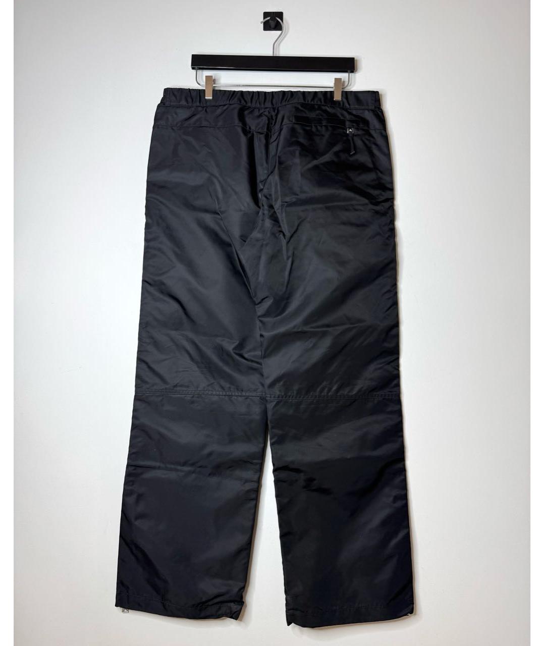 BOTTEGA VENETA Черные полиамидовые повседневные брюки, фото 3