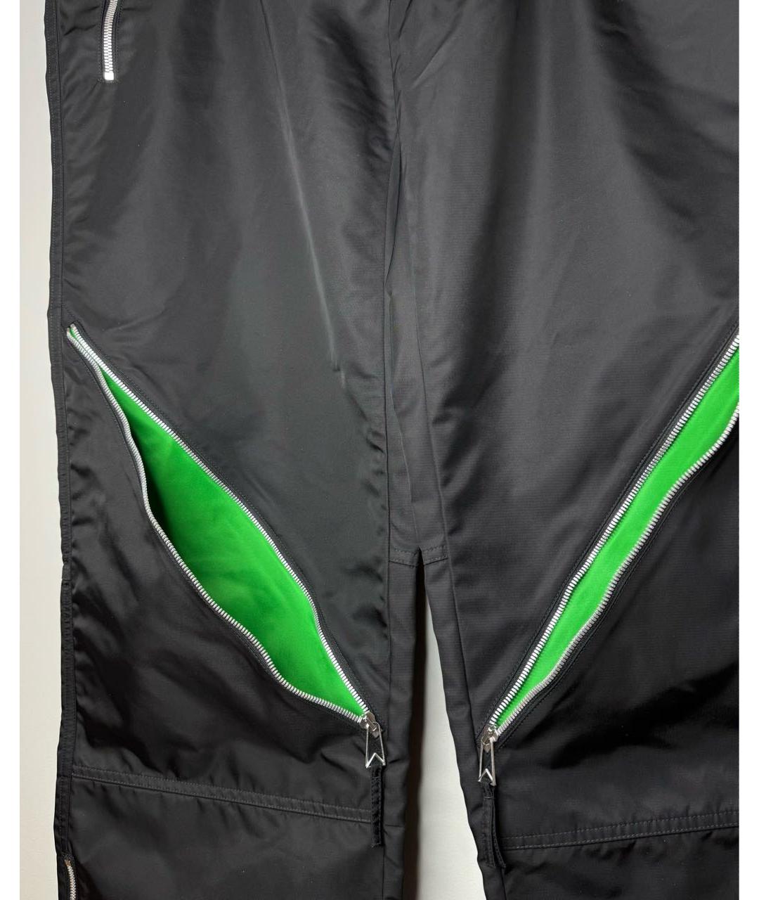 BOTTEGA VENETA Черные полиамидовые повседневные брюки, фото 4