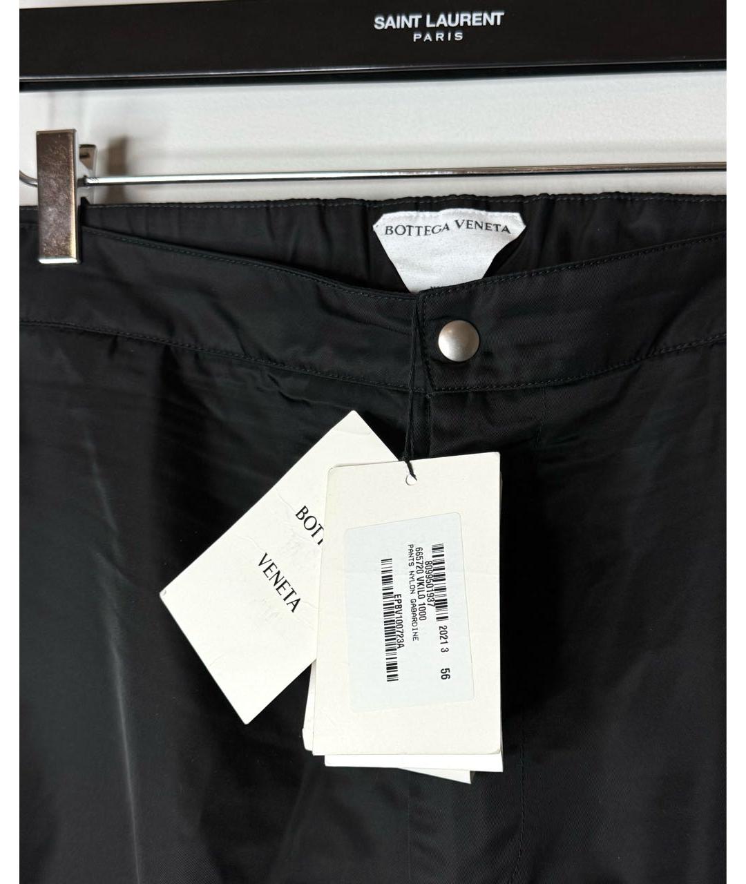 BOTTEGA VENETA Черные полиамидовые повседневные брюки, фото 5