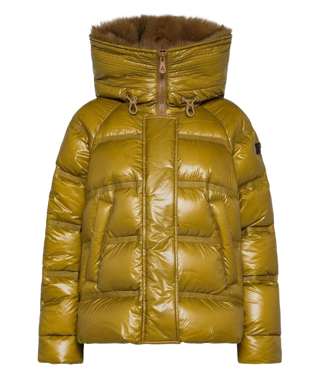 PEUTEREY Желтый полиамидовый пуховик, фото 1