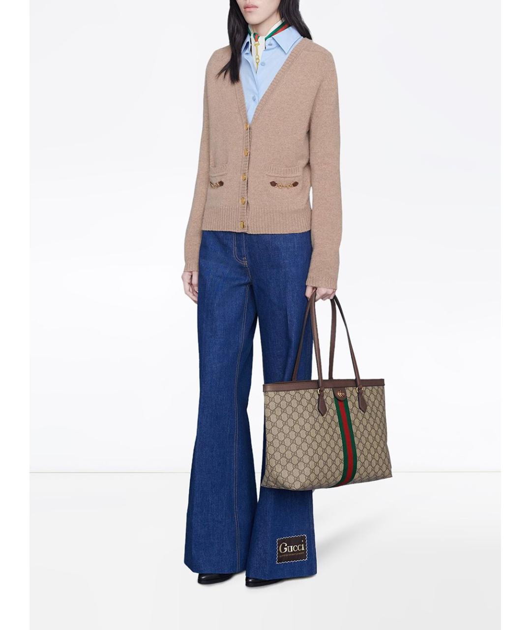 GUCCI Бежевая сумка тоут, фото 5