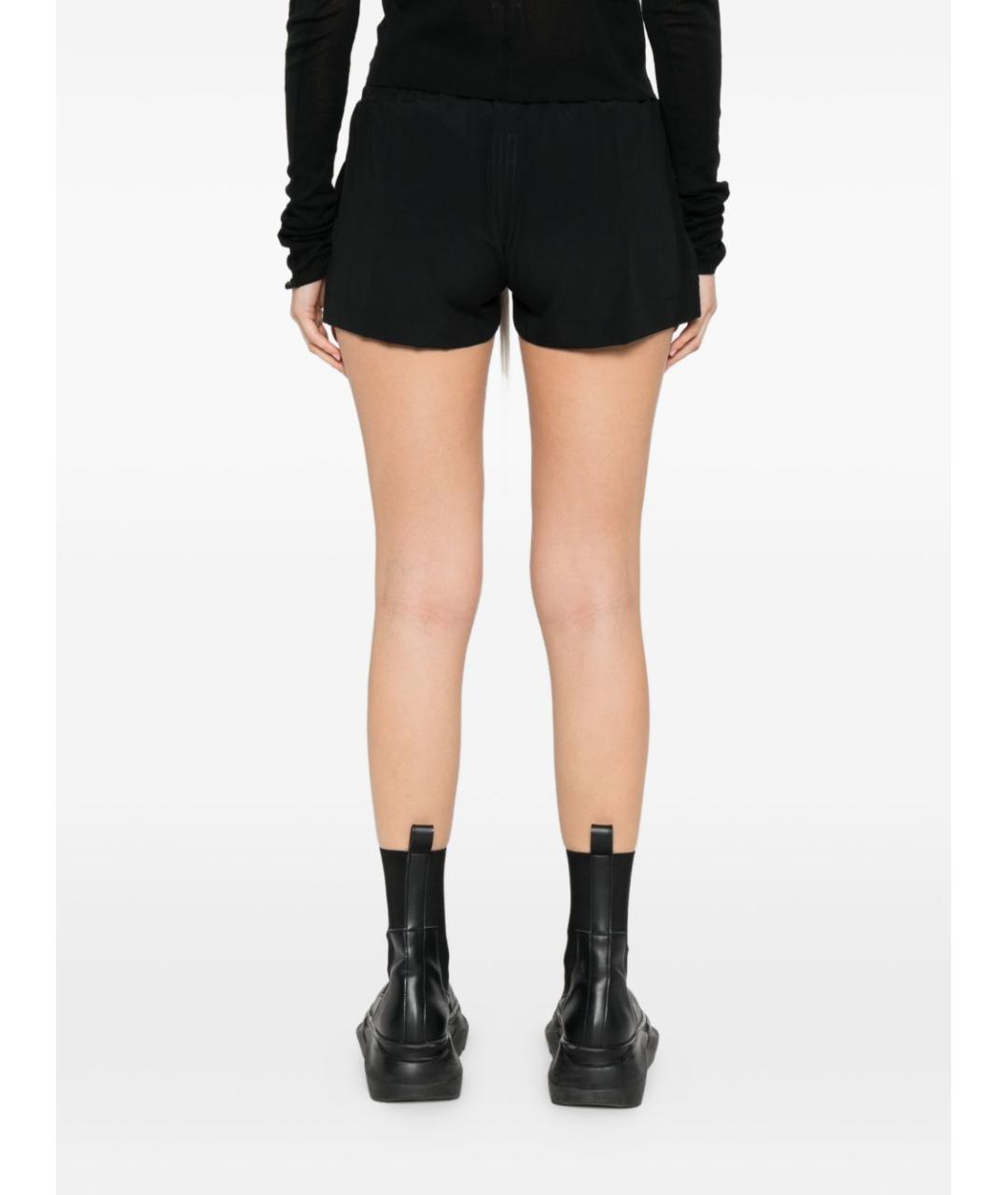 RICK OWENS Черные шелковые шорты, фото 4