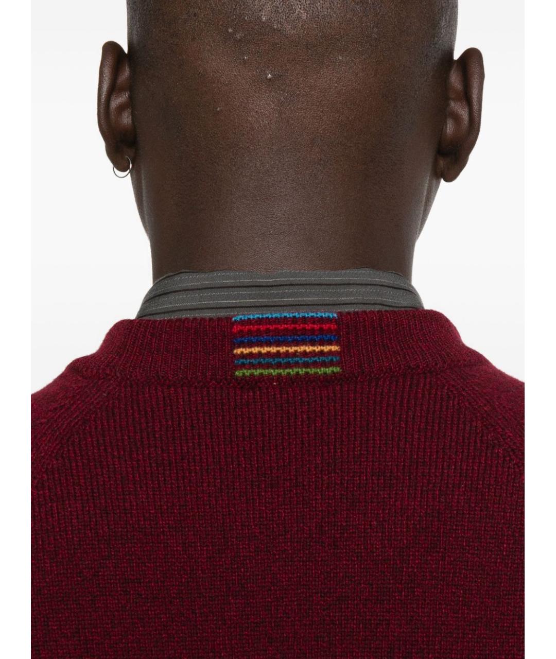 PAUL SMITH Бордовый шерстяной джемпер / свитер, фото 5