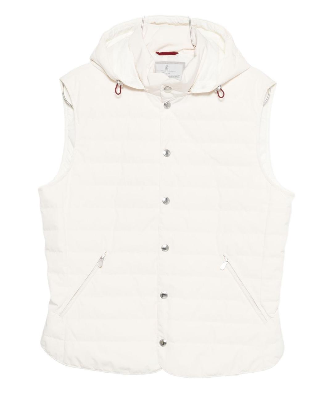 BRUNELLO CUCINELLI Белый полиэстеровый жилет, фото 6