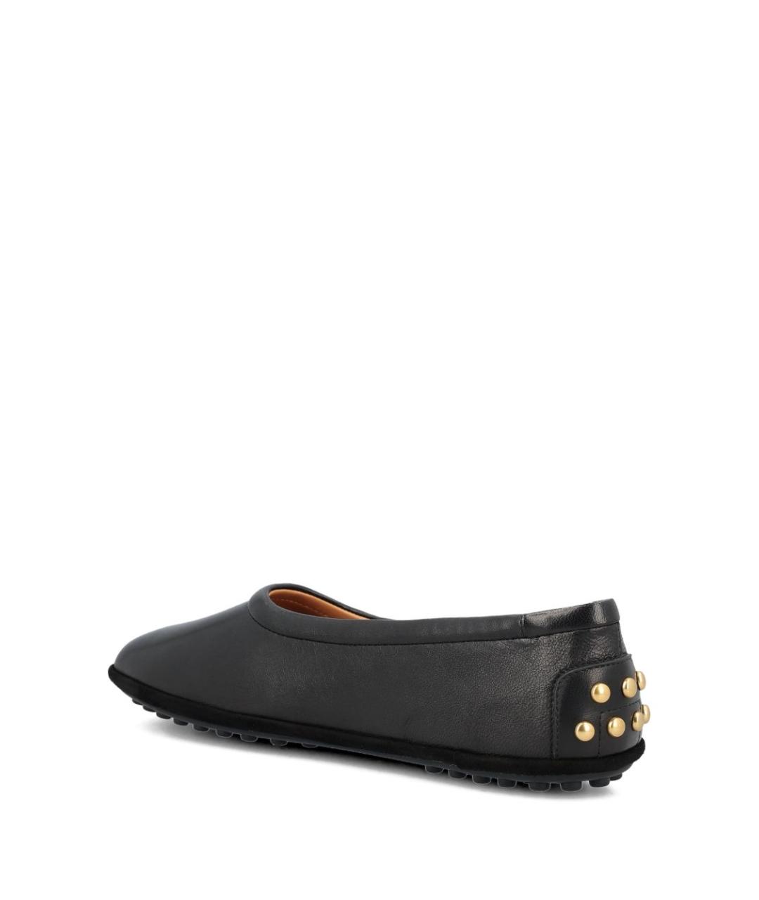 TOD'S Черные кожаные балетки, фото 2