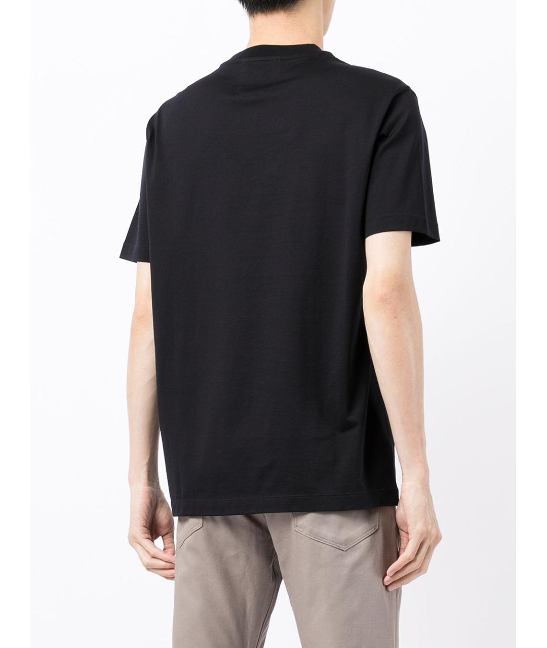 EMPORIO ARMANI Синяя хлопковая футболка, фото 4