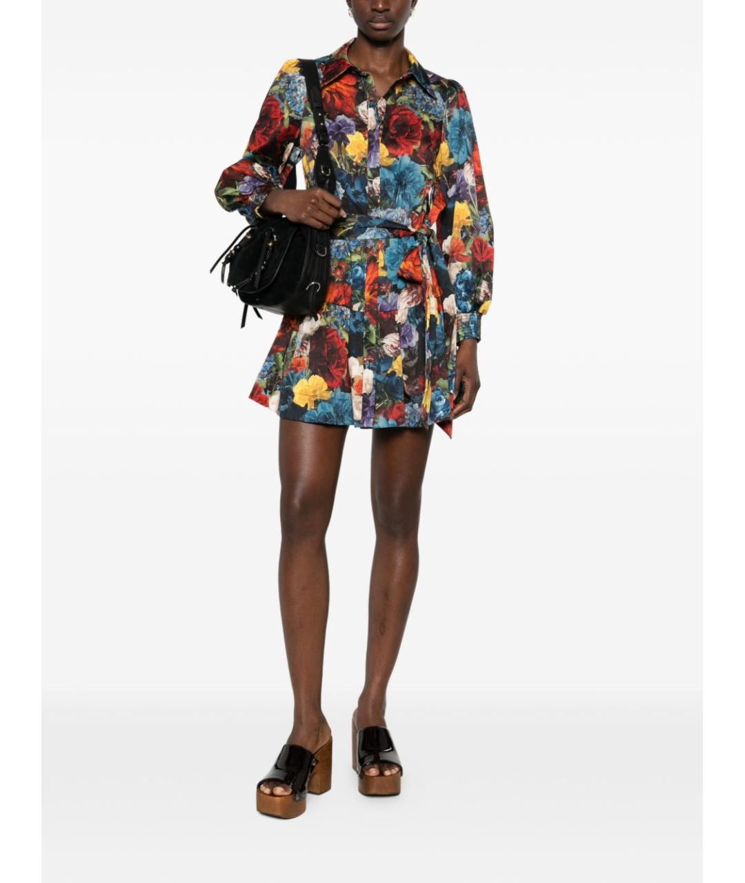 ALICE+OLIVIA Мульти хлопковое повседневное платье, фото 2