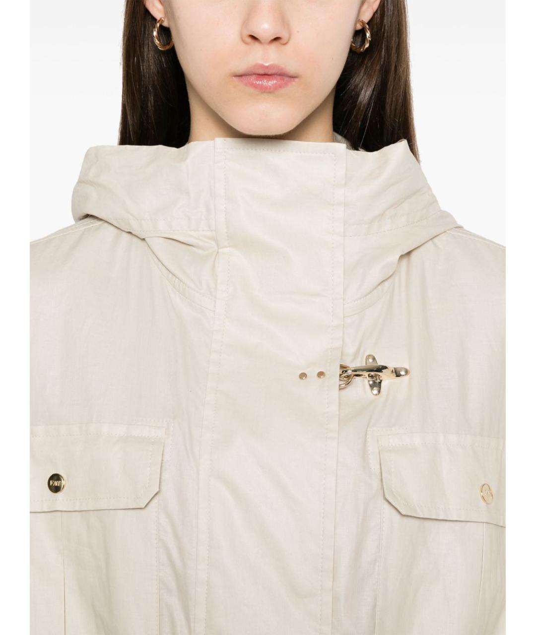 FAY Белая хлопковая парка, фото 2