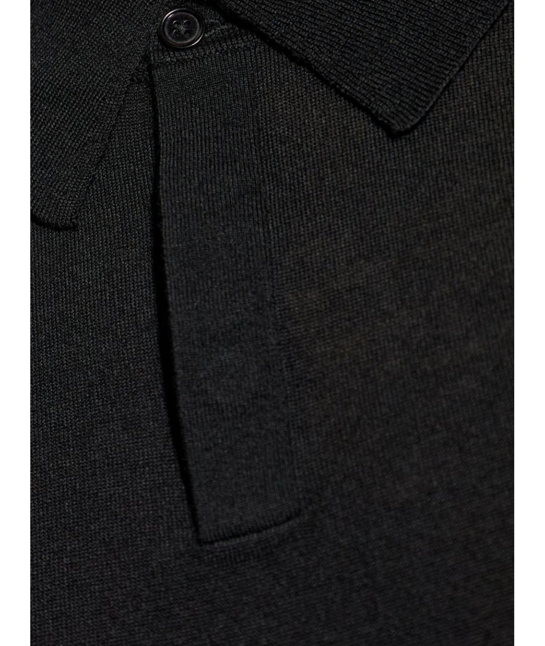 PAUL SMITH Черное поло с длинным рукавом, фото 2