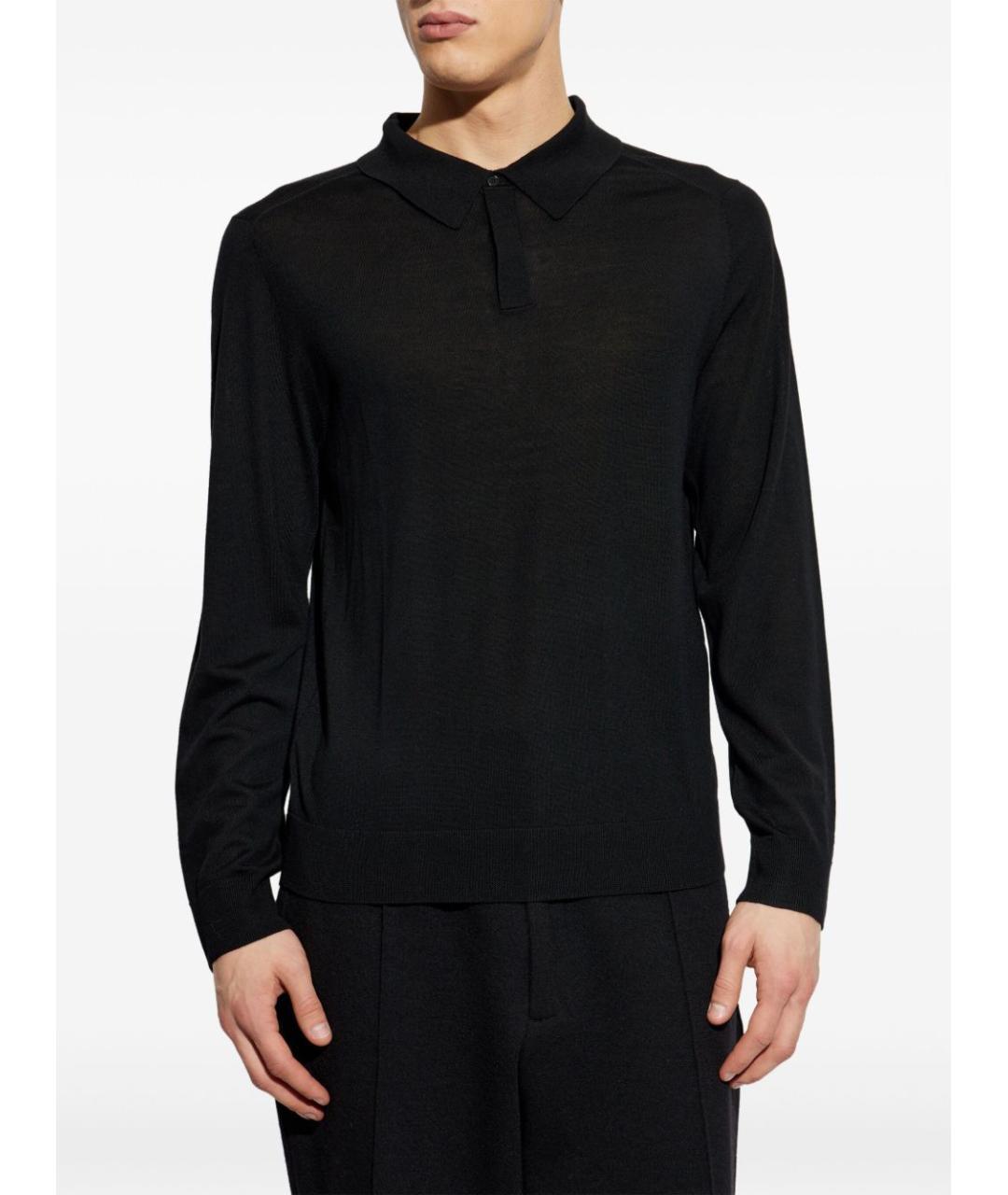 PAUL SMITH Черное поло с длинным рукавом, фото 5