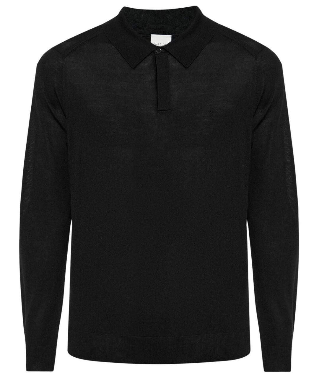 PAUL SMITH Черное поло с длинным рукавом, фото 1